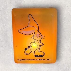 1982 Sylvania Chewie Newgett Roller Rabbit Night Light Tested Working Amber Glow